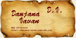 Damjana Vavan vizit kartica